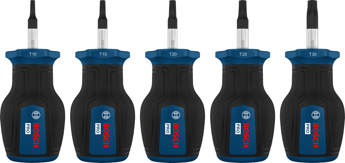 Juego de desatornilladores PRO Stubby Torx, 5 piezas