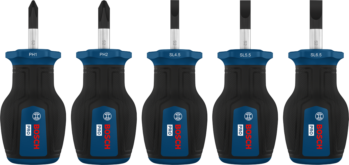 Juego de desatornilladores PRO Stubby PH/SL, 5 piezas