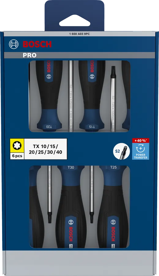 Juego de desatornilladores PRO Torx, 6 piezas