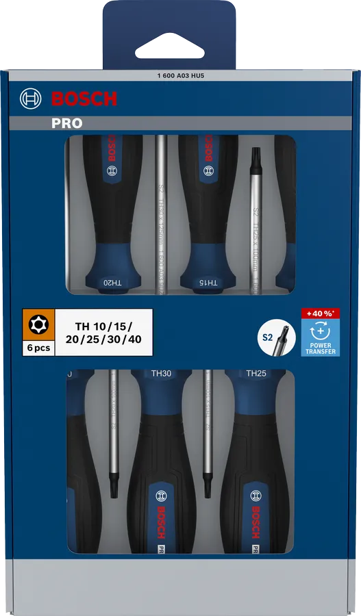 Juego de atornilladores PRO Torx Security, 6 piezas