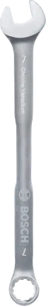 Llave combinada Bosch de 7 mm de cromo vanadio.