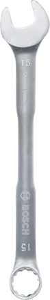 Llave combinada Bosch de cromo vanadio de 15 mm.