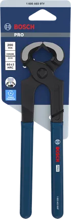 Tenazas de carpintero Bosch PRO de 200 mm con mangos sumergidos.
