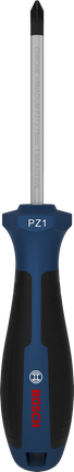 Destornillador Bosch PZ1 x 75 mm con mango ergonómico.
