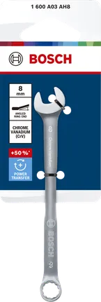 Llave combinada Bosch de 8 mm de cromo vanadio.
