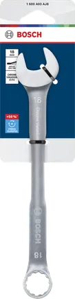 Llave combinada Bosch de 18 mm de cromo vanadio.
