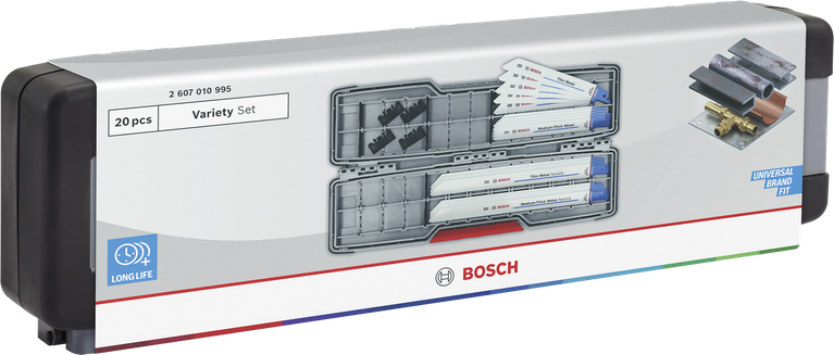 Juego de 20 hojas de sierra recíproca para metal Bosch .
