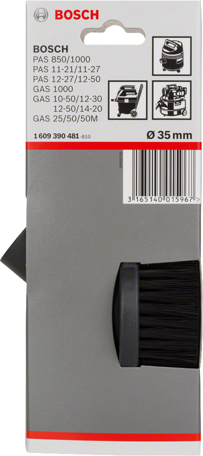 Bosch small round brush 35 mm diameter for vacuum cleaners.