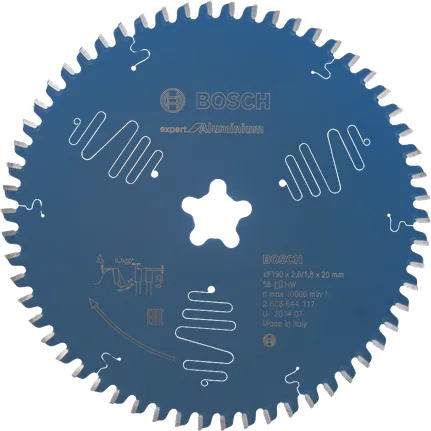 Bosch circular saw blade Expert for Aluminium 190mm 58 teeth.