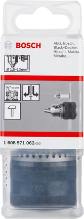 Bosch drill chuck 1.5-13mm for various brands.