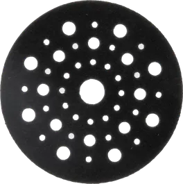 Bosch sanding pad with multiple dust extraction holes.