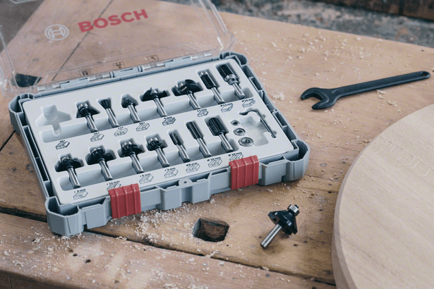 Mixed Router Sets, - Professional Bosch Bit 15-Pieces