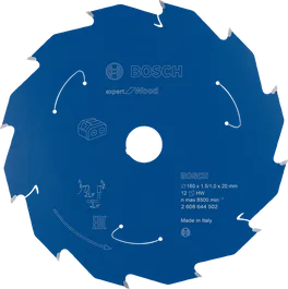 Bosch Expert for Wood circular saw blade 160 mm, 12 ATB teeth.