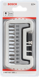 Bosch 12-piece screwdriver bit set 1/4″.