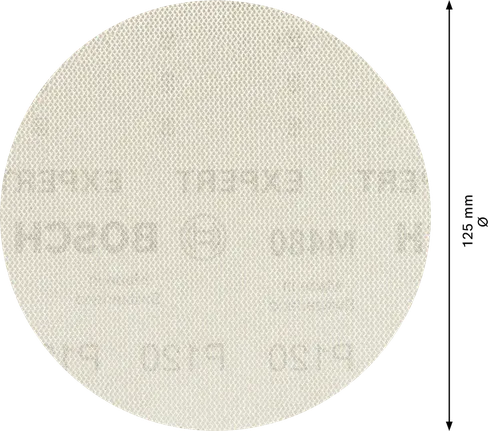 Bosch EXPERT M480 Sanding Net 125mm G120 for orbital sanders.