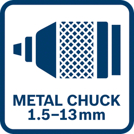 Keyless metal chuck 1.5–13mm