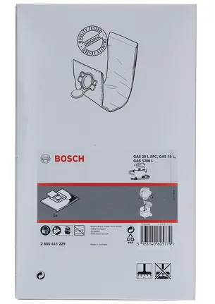 Bosch fleece bag 5-pack.