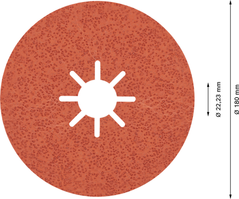 Bosch EXPERT R782 Prisma Ceramic Fibre Disc 180 mm, grit 36.