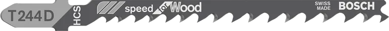 Bosch T244D jigsaw blade for fast wood cutting.