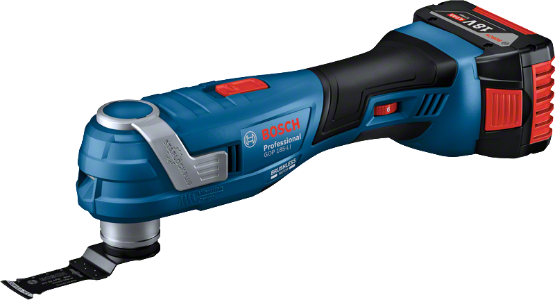 Bosch GOP 185-LI cordless multi-cutter tool.