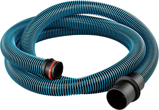 Bosch antistatic hose with bayonet lock and adapter.