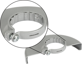 Bosch protective metal guard for angle grinder clamp.