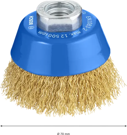 Bosch PRO Metal clean Cup Brush 70mm for angle grinders.