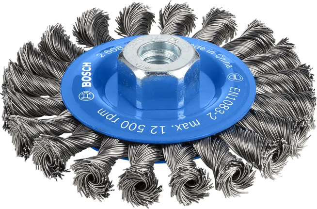 Bosch PRO Metal heavy wire wheel 115 mm for angle grinders.