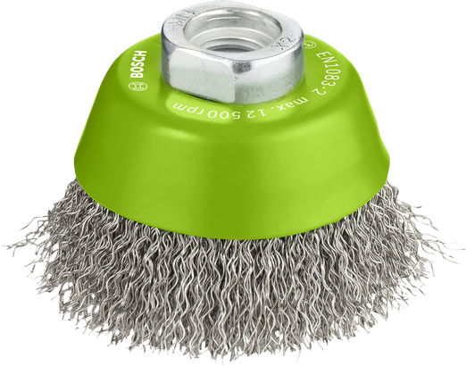 Bosch PRO Stainless Steel clean Cup Brush 65mm for angle grinders.