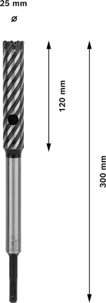 Bosch PRO SDS plus Rebar Cutter Drill Bit, 25mm diameter.