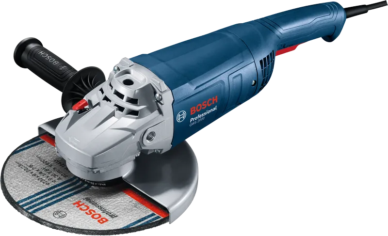 Bosch GWS 2000 angle grinder with side handle.