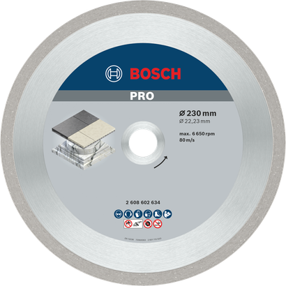 Bosch PRO Ceramic Diamond Disc for cutting tiles, 230 mm.