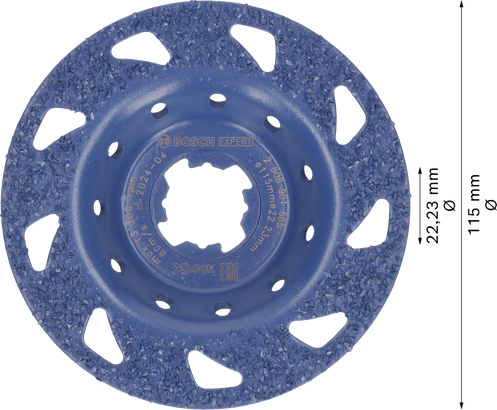Bosch EXPERT Multi Material Carbide Grinding Head, flat 115 mm.