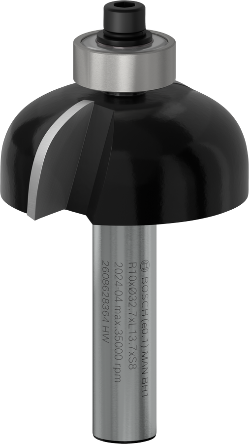 Bosch PRO Router Bit Cove 10 mm radius, 8 mm shank.