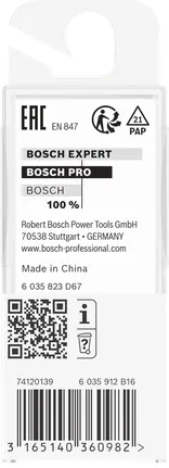 Bosch PRO router straight bit 3/16″ x 31/64″.