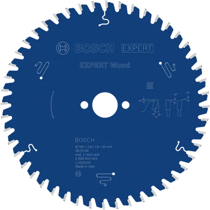 Bosch EXPERT Wood circular saw blade, 165 mm 48 teeth.