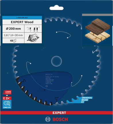 Bosch EXPERT Wood 200 mm circular saw blade 48T.