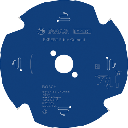 Bosch EXPERT Fibre Cement circular saw blade for fibre cement.
