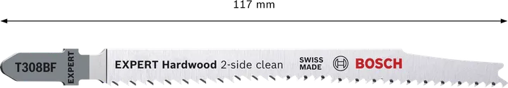Bosch EXPERT Hardwood 2-side clean T308BF jigsaw blade.