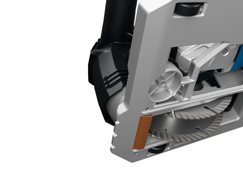 Bosch GNF18V-40 wall chaser cutting disk detail.