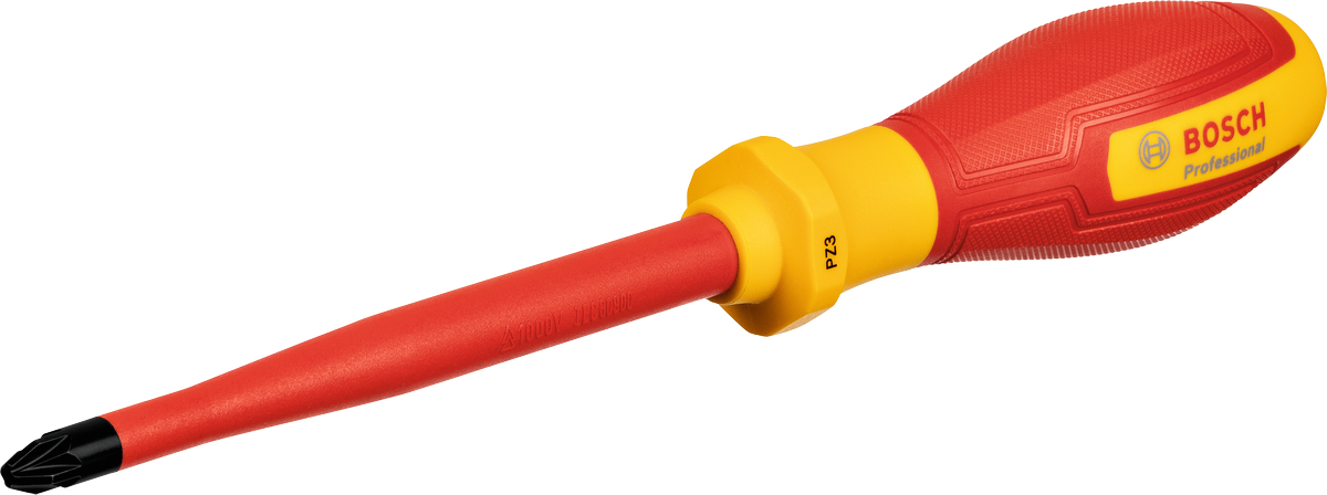 Bosch VDE screwdriver PZ3x125 with insulated handle.