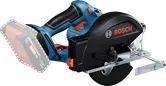 Bosch GKM 18V-50 cordless circular saw for wood cutting.