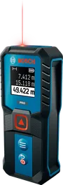 Bosch GLM50-21 laser measure for distance measurement.