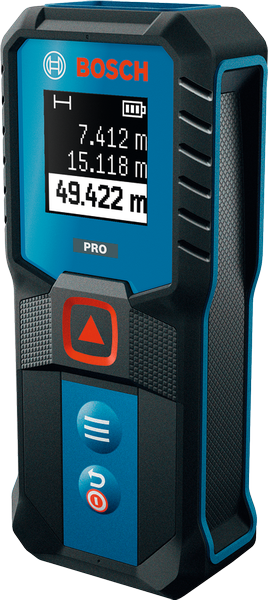 Bosch GLM50-21 laser measure with digital display.