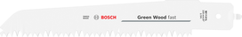 Bosch Green Wood fast M1131L blade with sharp teeth.