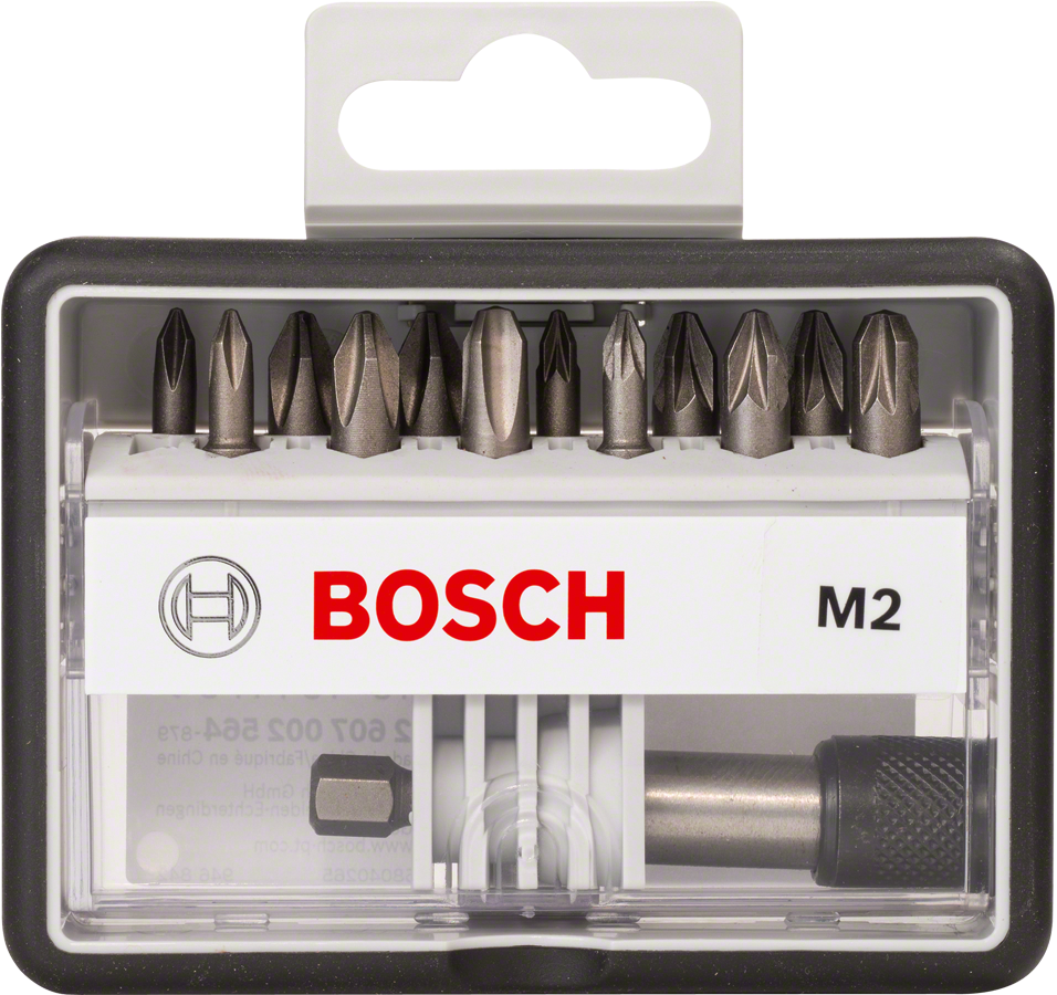 Conjunto de pontas de chave de fendas Bosch Robust Line 12+1.