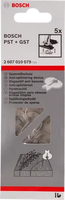 Embalagem de 5 protetores anti-lascas Bosch.