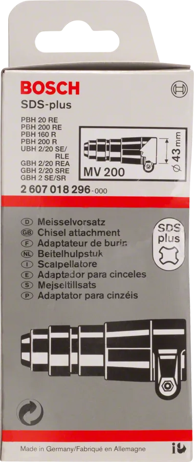 Acessório de formão Bosch SDS-plus MV 200.