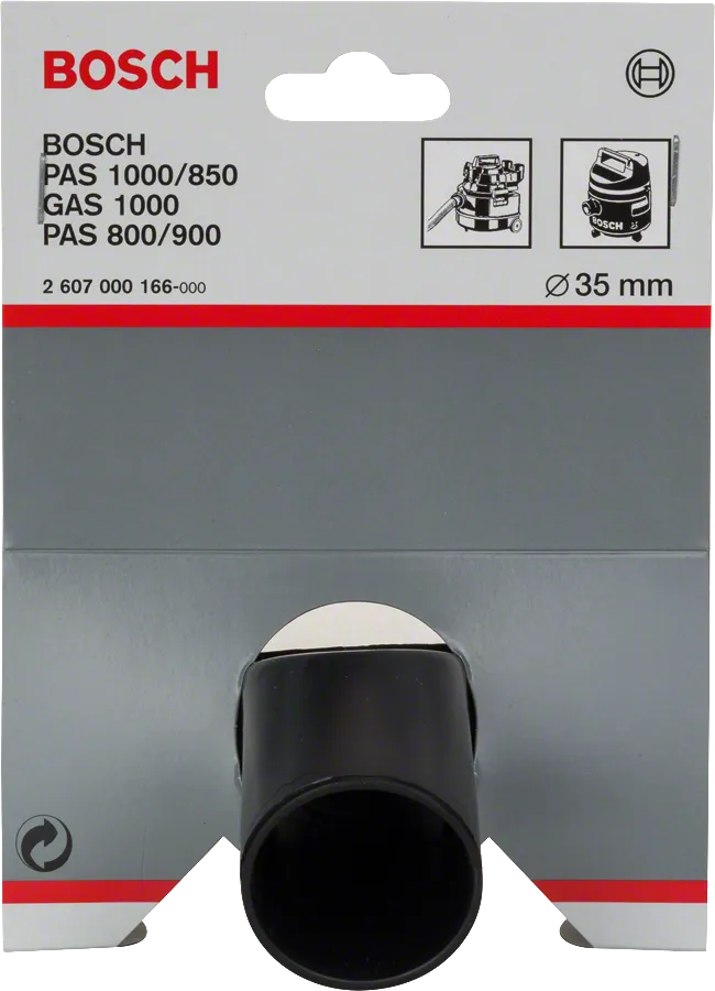 Bocal pequeno para aspiradores Bosch, com 35 mm de diâmetro.