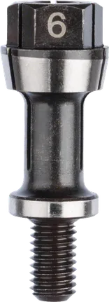 Pinça Bosch com porca de fixação, diâmetro de 6 mm.